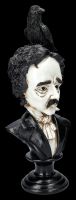 Edgar Allen Poe Büste mit Rabe