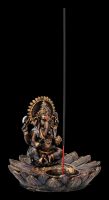 Ganesha Figur mit Teelicht- & Räucherhalter