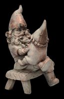 Garden Gnome Figurine - Grandpa with Granddaughter