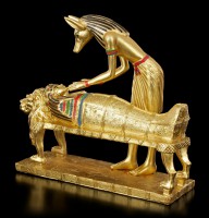 Anubis Figur bei Mumifizierung - goldfarben