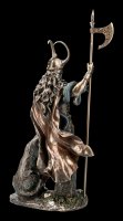 Loki Figur - Germanischer Gott mit Fenriswolf