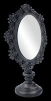 Dressing Table Mirror - Black with Roses
