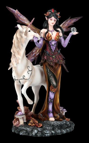 Fairy Figurine with Unicorn - Fall is Coming