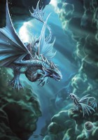Fantasy Greeting Card - Age Of Dragons - Water Dragon