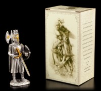 Pewter Knight Figurine - Maltese with Halberd