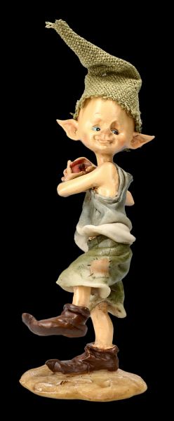 Pixie Goblin Figurine throws Apple