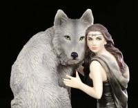 Anne Stokes Figurine with Wolf - Soul Bond
