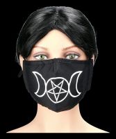 Face Covering Mask - Triple Moon Pentagrams