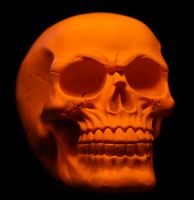 Skull Neon - Psychedelic Orange