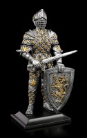 Ritter Figur mit Schwert und Löwenschild
