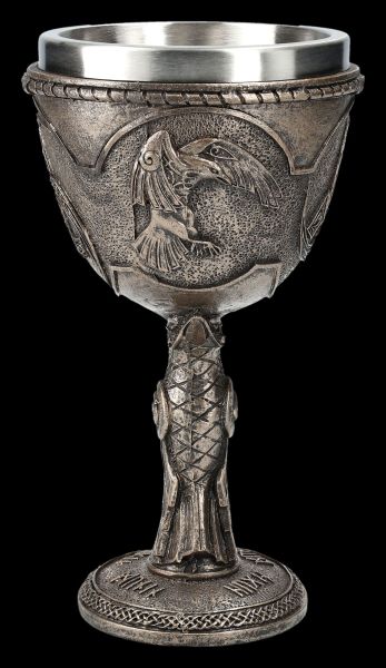 Viking Goblet - Raven Hugin and Mugin