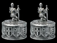 Knight Box Set of 2 - silver colored