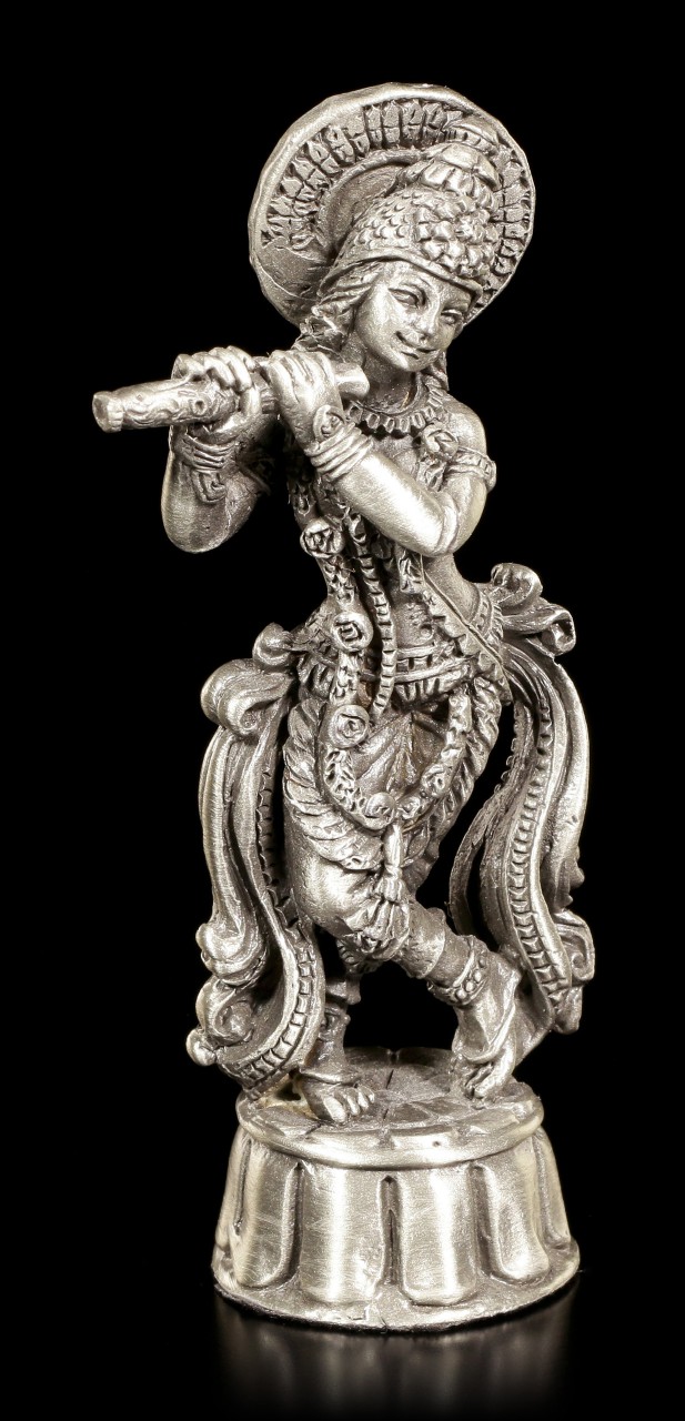 Krishna Zinn Figur - Indischer Gott