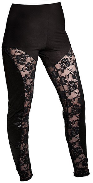 Black Roses - Lace Wrap Leggings