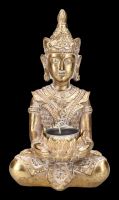 Buddha Teelichthalter - Goldfarben klein