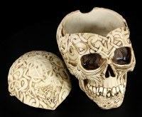 Tribal Celtic Skull Ashtray Box large