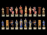 Schachfiguren Set - Kreuzritter vs. Sarazenen