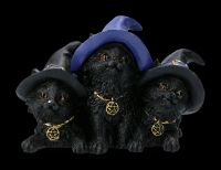 Hexen Katzen Figuren mit Hut - Familiar Felines