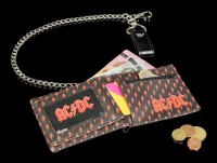 Men Wallet with AC/DC Logo and Chain