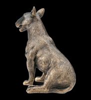 Hunde Figur - Bullterrier bronzefarben