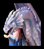Elfenfigur - Magische Tara mit großem Drachen
