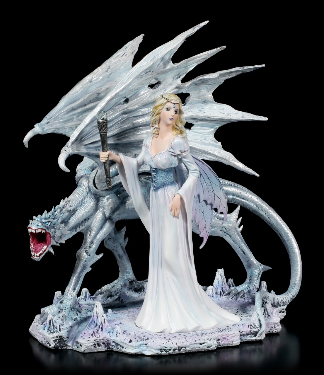 Fairy Figurine - Calista with Ice Dragon