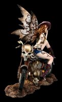 Elfen Figur mit Motorrad - Cowgirl