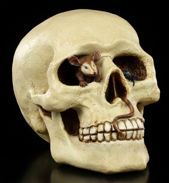 Skull Money Bank with Mouse