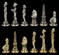Metall Schachfiguren Set - Altes Ägypten