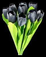 Kunstblume - Schwarzer Tulpenstrauß