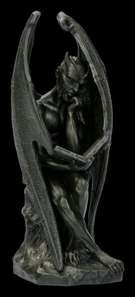 Teufel Dämon Figur Gothic Tempelritter Schwarze Baphomet Figur
