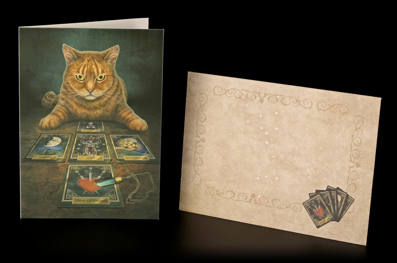 Grußkarte mit Katze - The Reader inkl. Umschlag