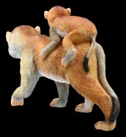 Garden Figurine - Monkey Mama carries Baby