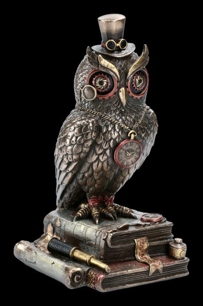 Steampunk Figurine - Owl Thirst for Knowledge