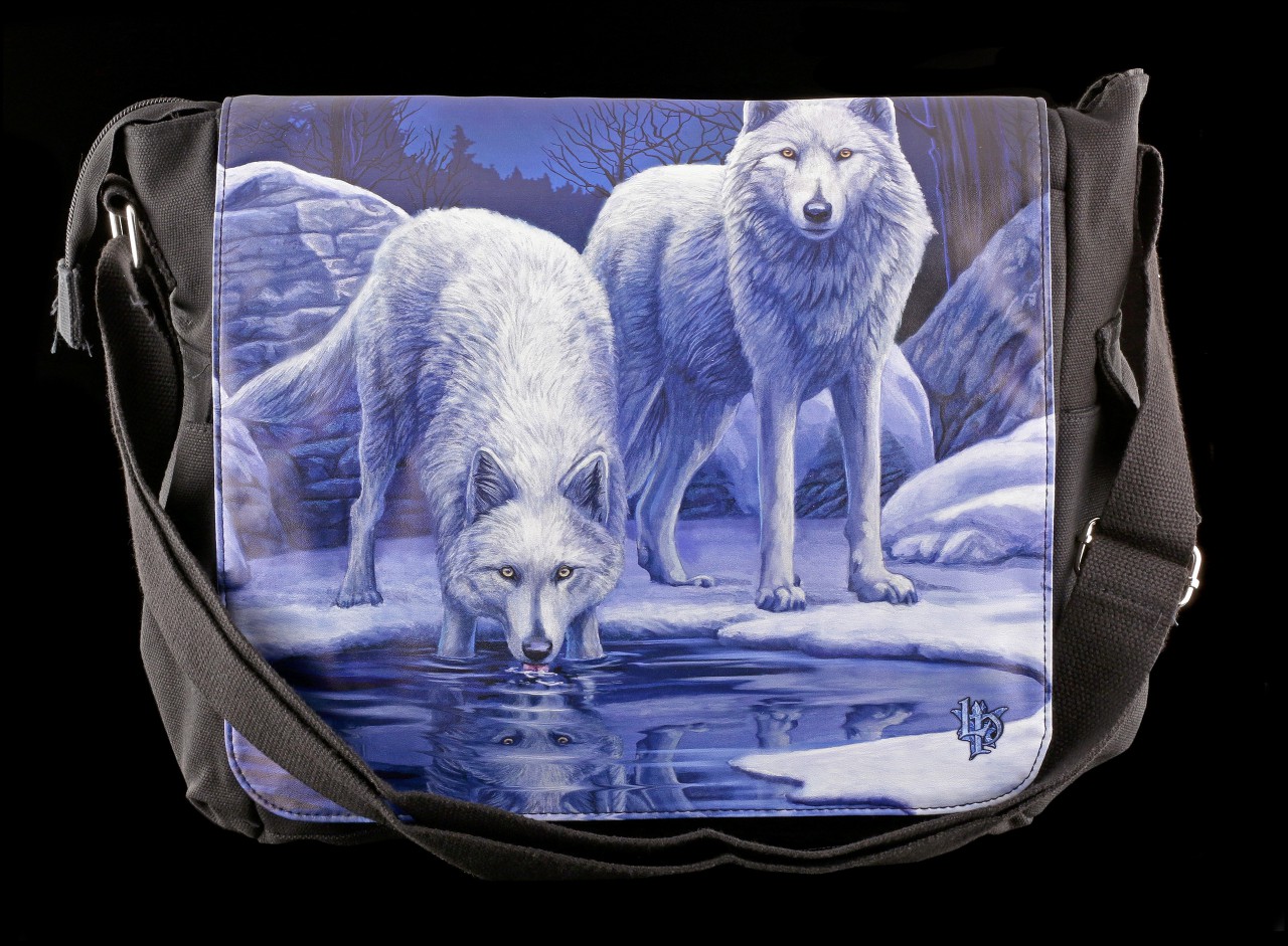 Messenger Bag with Wolves - Warriors of Winter