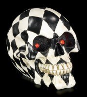 Checkered Skull with LED Eyes