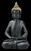 Schwarze Buddha Figur - Lotussitz