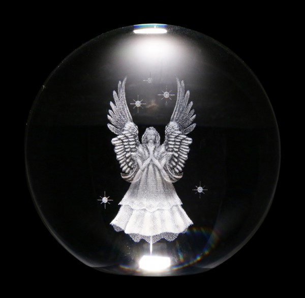 Chrystal Ball with Angel - 8 cm