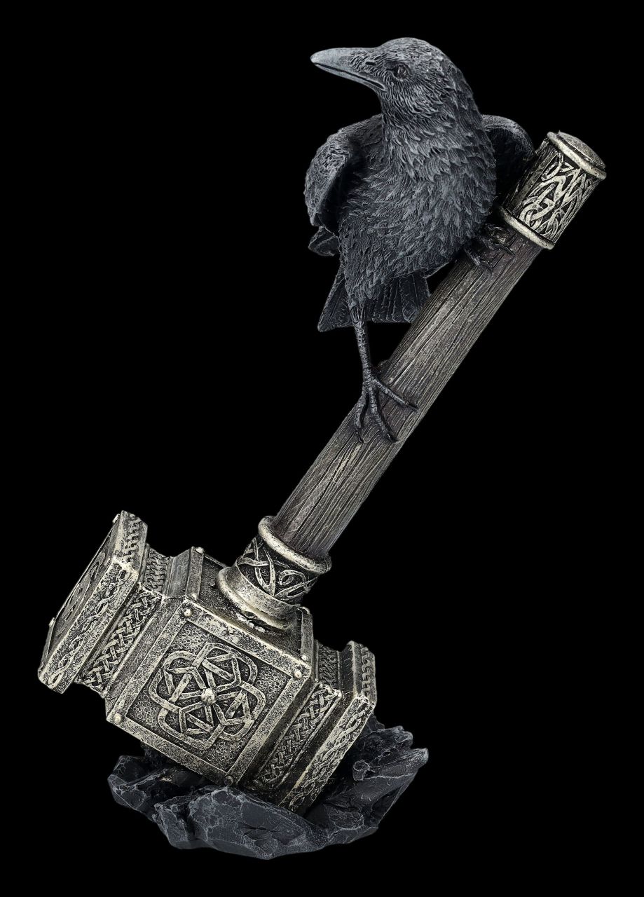 Raben Figur auf Thors Hammer