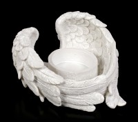 Tealight Holder - Angel Wings with Glitter