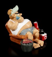 Funny Life Figurine - Camper with Barbeque and Beer