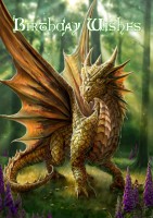 Fantasy Birthday Card - Friendly Dragon