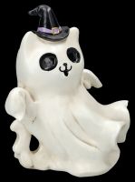 Katzen Figur im Geister-Kostüm - Spookitty