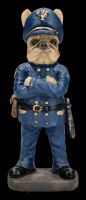 Hundefigur - Bulldogge als Polizist