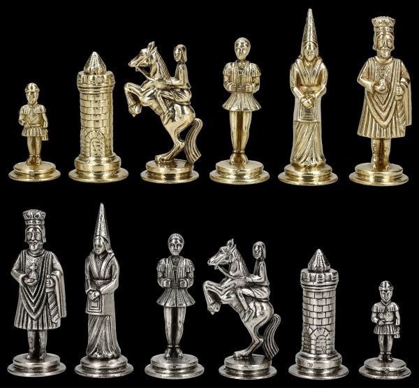 Chess Figurines Camelot - Metal medium size