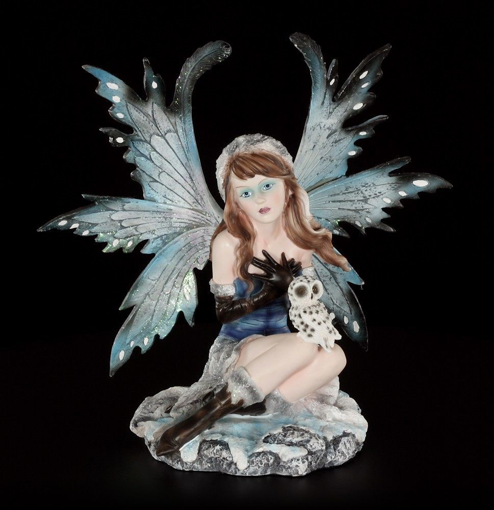 Fairy Figurine - Arien with Snow Owl