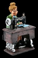 Funny Jobs Figurine - Dressmaker on Sewing Machine