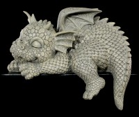 Dragon Shelf Sitter Garden Figurine - Looks Left