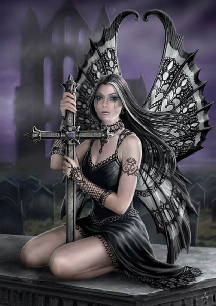 Greeting Card with Gothic Fairy - Lost Love