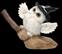 Owl Figurine Riding on Witch's Broomstick